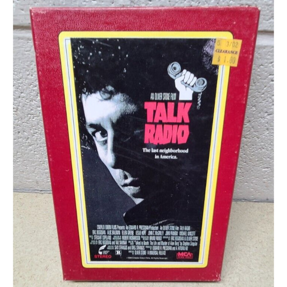 Talk Radio - Big Box VHS Eric Bogosian Alec Baldwin Ellen Greene Oliver Stone - Picture 1 of 6